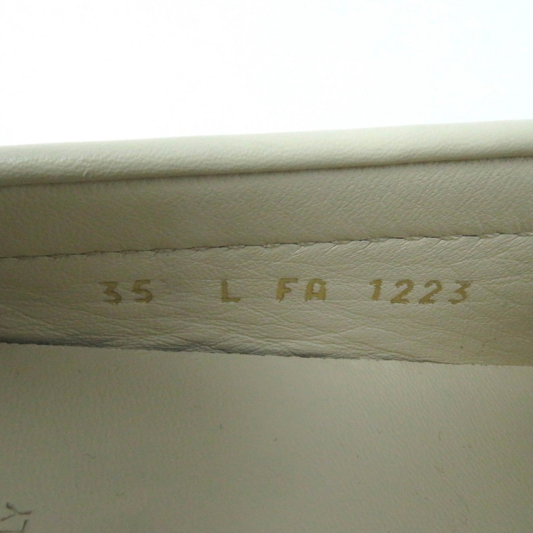 LOUIS VUITTON loafers 1ACHAU Main: Leather light beige Gloria Lyne Women 35 Used Authentic