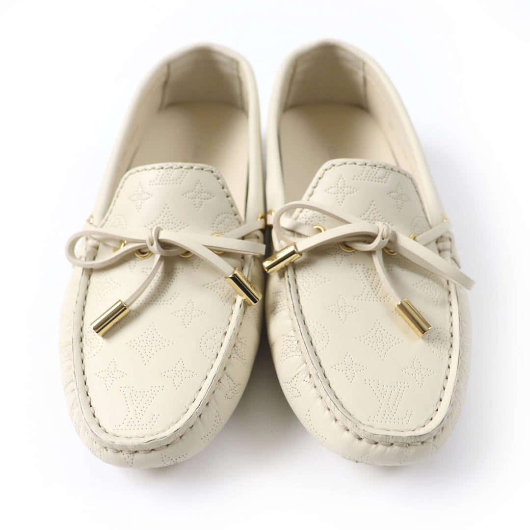 LOUIS VUITTON loafers 1ACHAU Main: Leather light beige Gloria Lyne Women 35 Used Authentic
