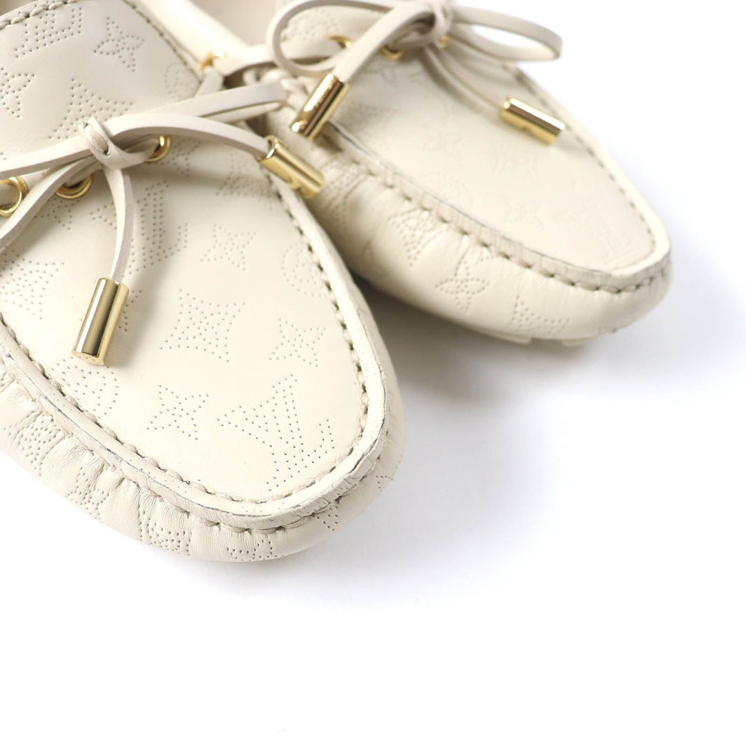 LOUIS VUITTON loafers 1ACHAU Main: Leather light beige Gloria Lyne Women 35 Used Authentic