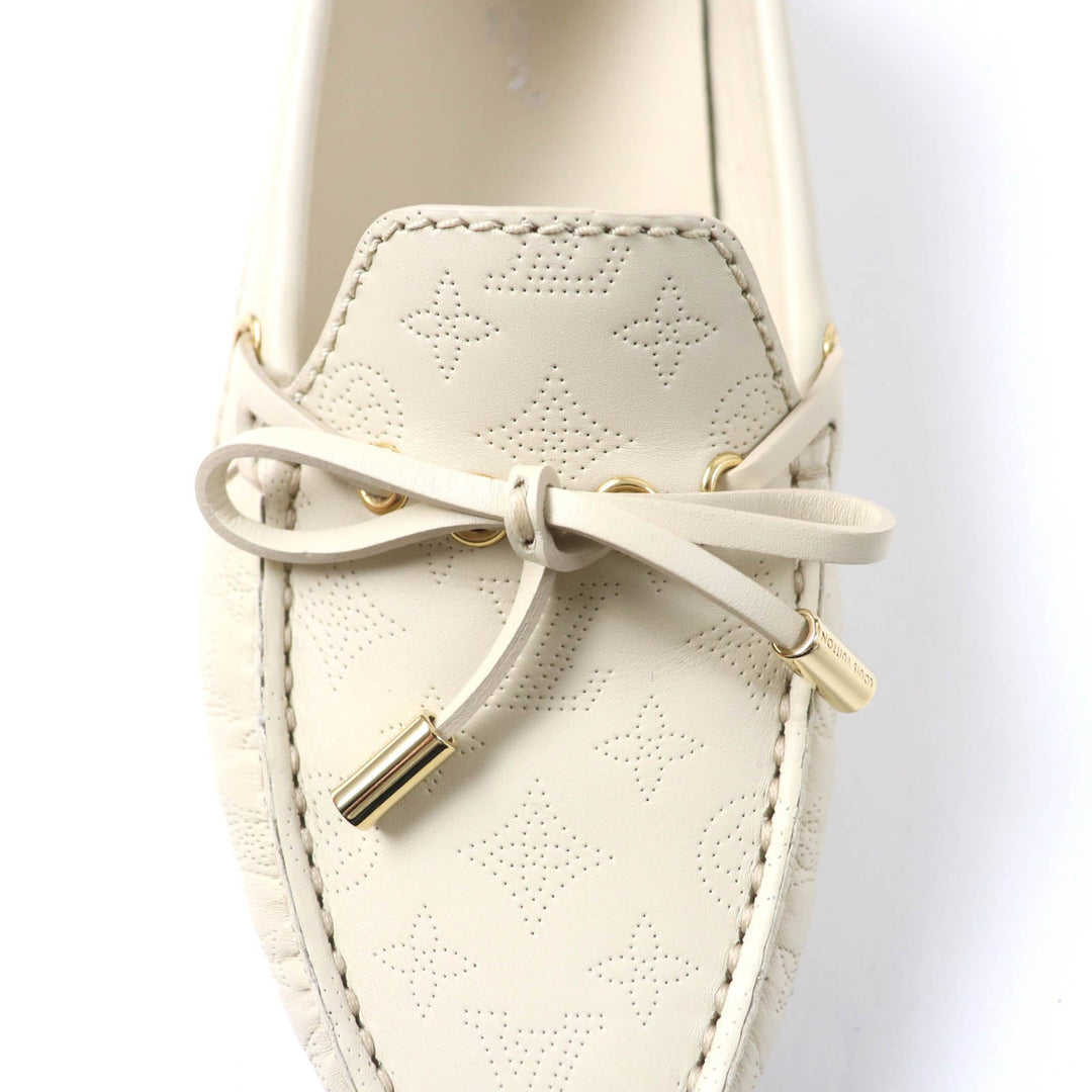 LOUIS VUITTON loafers 1ACHAU Main: Leather light beige Gloria Lyne Women 35 Used Authentic