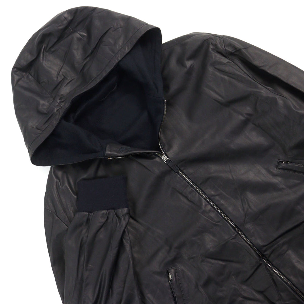 GIORGIO ARMANI Jacket 9SR03P Main: 100% lambskin, part: 66% virgin wool, part: 19% silk, part: 9% cashmere, part: 5% polyamide (nylon) black mens 52 Used Authentic