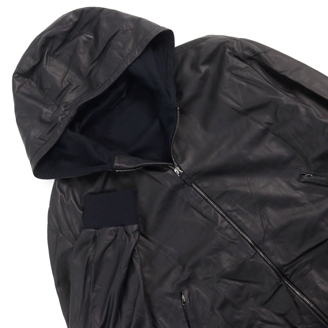 GIORGIO ARMANI Jacket 9SR03P Main: 100% lambskin, part: 66% virgin wool, part: 19% silk, part: 9% cashmere, part: 5% polyamide (nylon) black mens 52 Used Authentic
