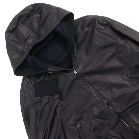 GIORGIO ARMANI Jacket 9SR03P Main: 100% lambskin, part: 66% virgin wool, part: 19% silk, part: 9% cashmere, part: 5% polyamide (nylon) black mens 52 Used Authentic