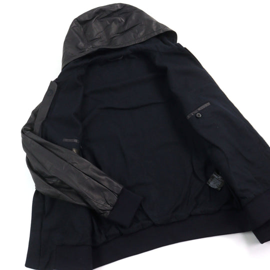 GIORGIO ARMANI Jacket 9SR03P Main: 100% lambskin, part: 66% virgin wool, part: 19% silk, part: 9% cashmere, part: 5% polyamide (nylon) black mens 52 Used Authentic