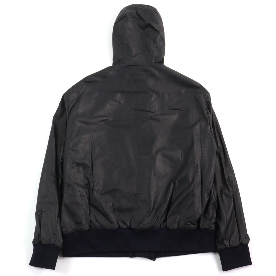 GIORGIO ARMANI Jacket 9SR03P Main: 100% lambskin, part: 66% virgin wool, part: 19% silk, part: 9% cashmere, part: 5% polyamide (nylon) black mens 52 Used Authentic