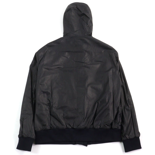 GIORGIO ARMANI Jacket 9SR03P Main: 100% lambskin, part: 66% virgin wool, part: 19% silk, part: 9% cashmere, part: 5% polyamide (nylon) black mens 52 Used Authentic
