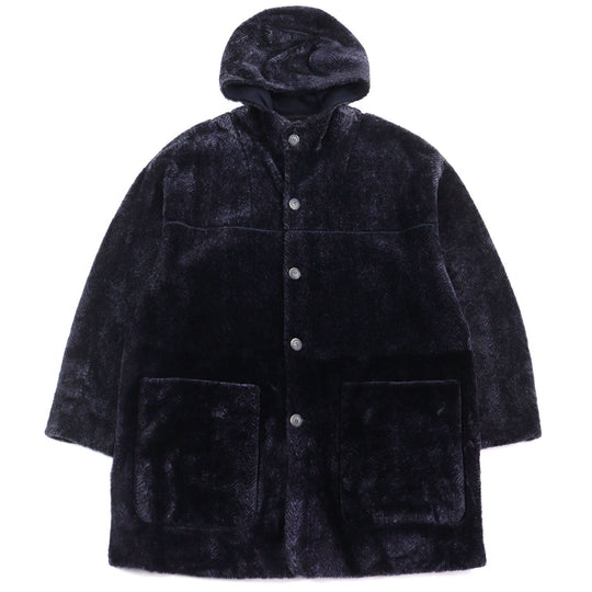GIORGIO ARMANI coat BSB01P Outer material: 100% mouton, Outer material: 100% lamb leather, Part: 100% polyester purple mens 52 Used Authentic