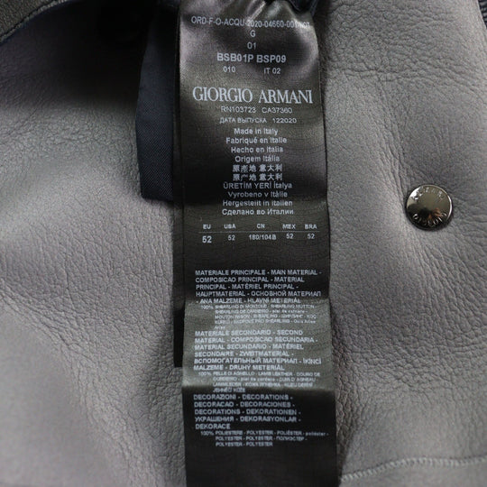 GIORGIO ARMANI coat BSB01P Outer material: 100% mouton, Outer material: 100% lamb leather, Part: 100% polyester purple mens 52 Used Authentic