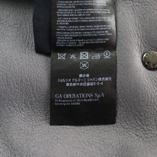 GIORGIO ARMANI coat BSB01P Outer material: 100% mouton, Outer material: 100% lamb leather, Part: 100% polyester purple mens 52 Used Authentic