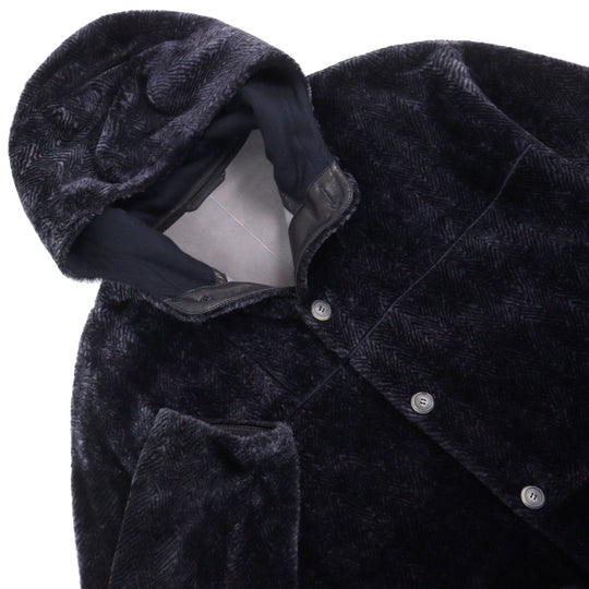 GIORGIO ARMANI coat BSB01P Outer material: 100% mouton, Outer material: 100% lamb leather, Part: 100% polyester purple mens 52 Used Authentic