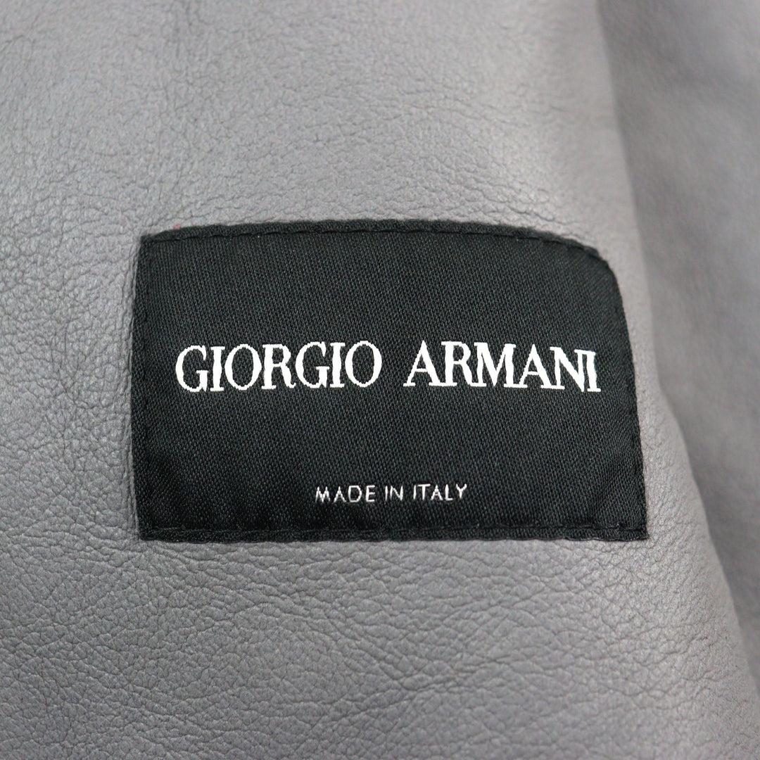 GIORGIO ARMANI coat BSB01P Outer material: 100% mouton, Outer material: 100% lamb leather, Part: 100% polyester purple mens 52 Used Authentic