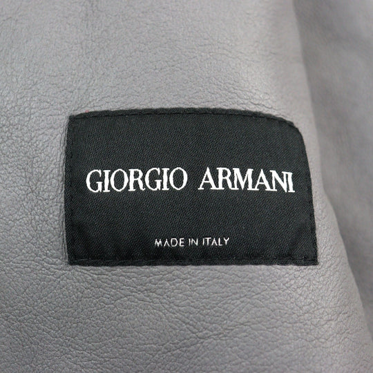 GIORGIO ARMANI coat BSB01P Outer material: 100% mouton, Outer material: 100% lamb leather, Part: 100% polyester purple mens 52 Used Authentic