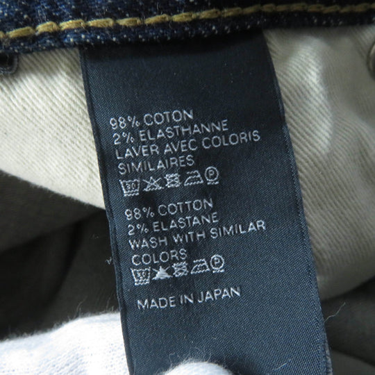 CELINE Denim pants N972 255V O8DL Main: 98% cotton, Main: 2% elastane Indigo Women 24 Used Authentic
