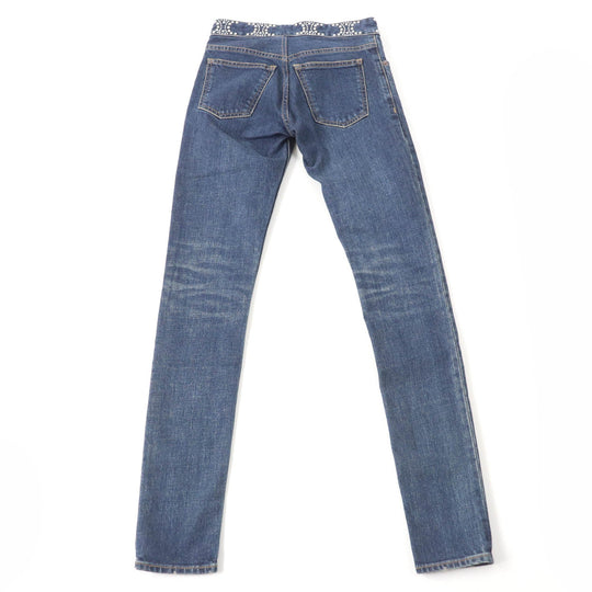 CELINE Denim pants N972 255V O8DL Main: 98% cotton, Main: 2% elastane Indigo Women 24 Used Authentic