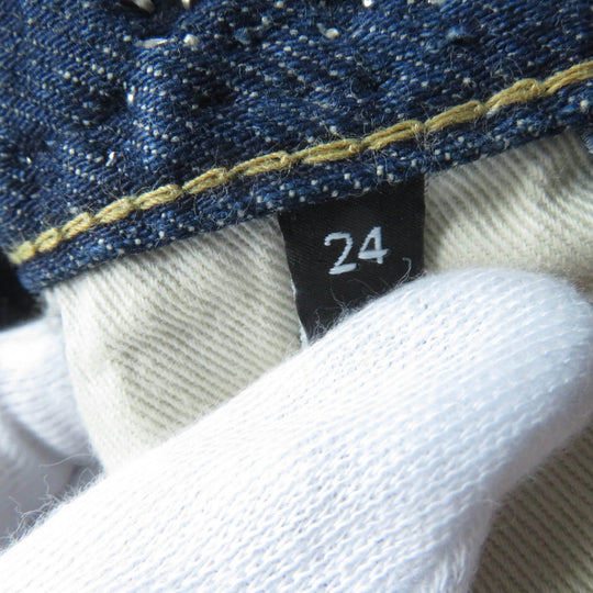 CELINE Denim pants N972 255V O8DL Main: 98% cotton, Main: 2% elastane Indigo Women 24 Used Authentic
