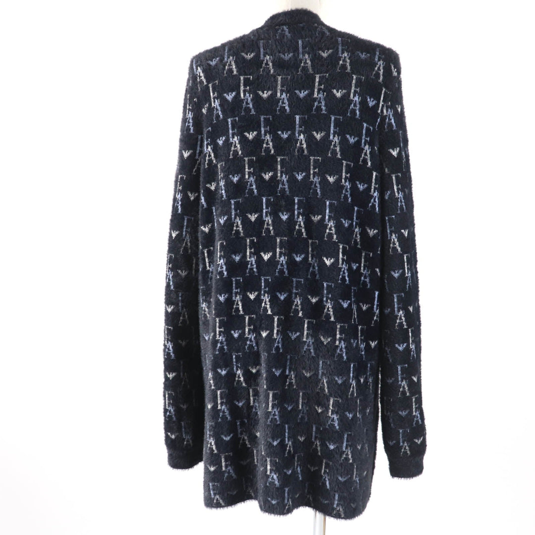 EMPORIO ARMANI cardigan Main: 47% polyamide, Main: 36% viscose, Main: 17% polyester Navy Women L Used Authentic