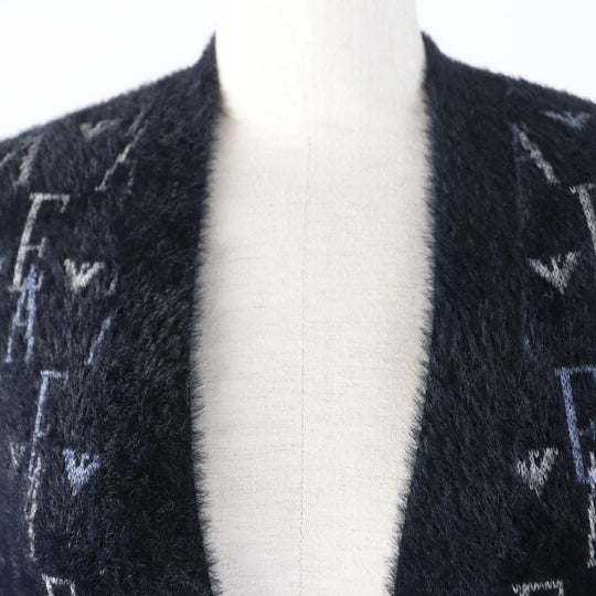 EMPORIO ARMANI cardigan Main: 47% polyamide, Main: 36% viscose, Main: 17% polyester Navy Women L Used Authentic
