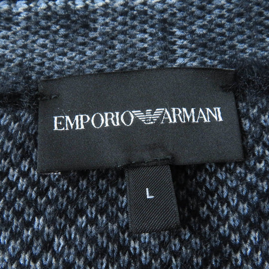 EMPORIO ARMANI cardigan Main: 47% polyamide, Main: 36% viscose, Main: 17% polyester Navy Women L Used Authentic