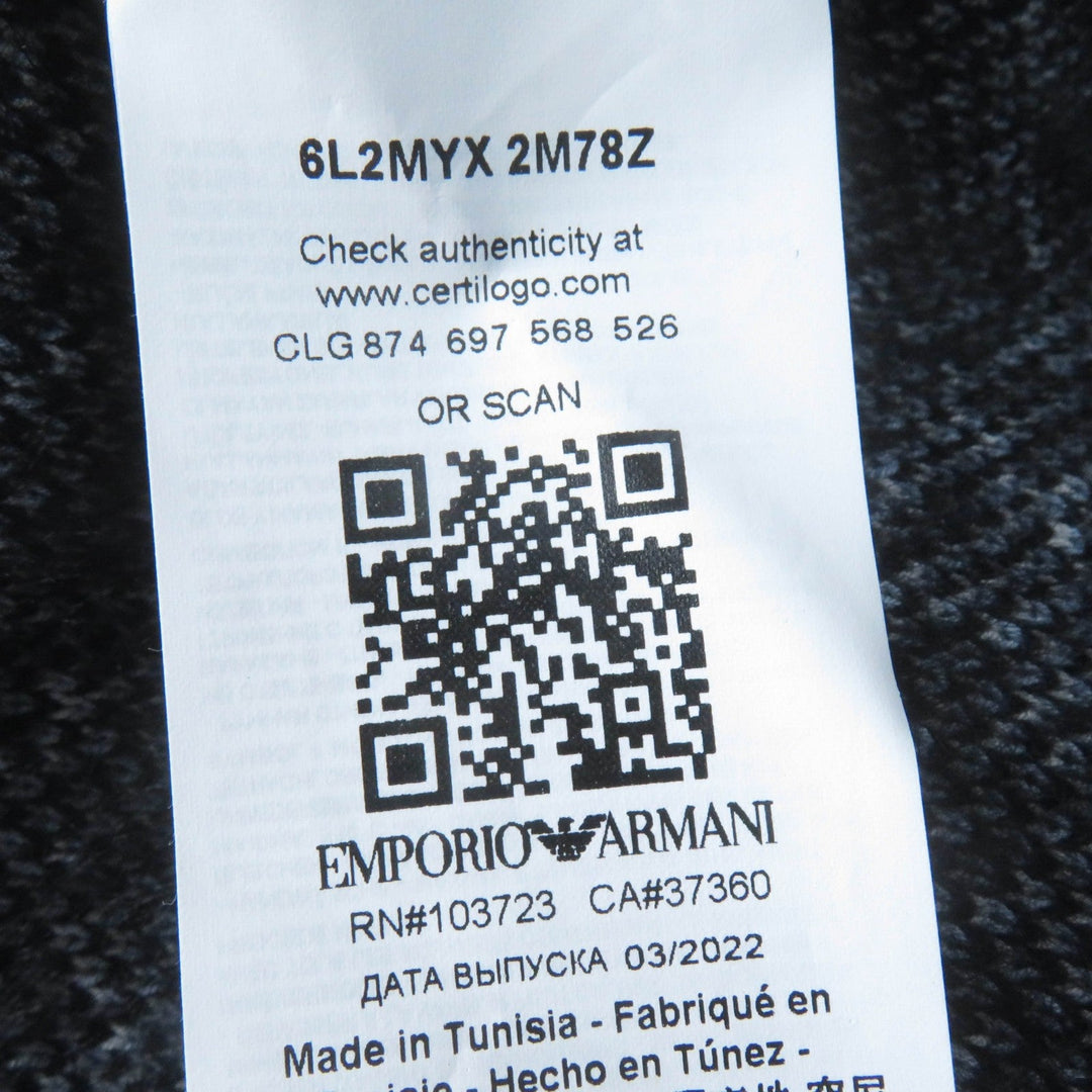 EMPORIO ARMANI cardigan Main: 47% polyamide, Main: 36% viscose, Main: 17% polyester Navy Women L Used Authentic