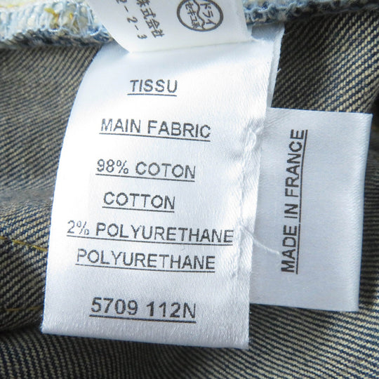 BALMAIN Denim pants Main: 98% cotton, Main: 2% polyurethane Indigo Women 36 Used Authentic