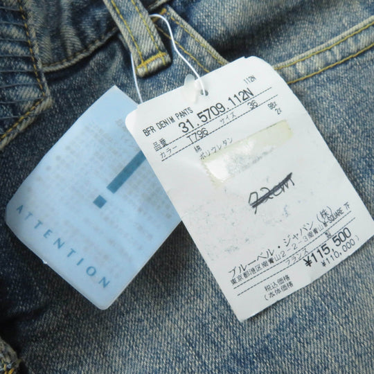 BALMAIN Denim pants Main: 98% cotton, Main: 2% polyurethane Indigo Women 36 Used Authentic