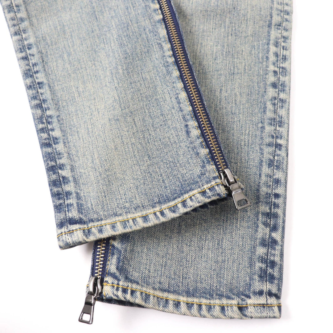 BALMAIN Denim pants Main: 98% cotton, Main: 2% polyurethane Indigo Women 36 Used Authentic