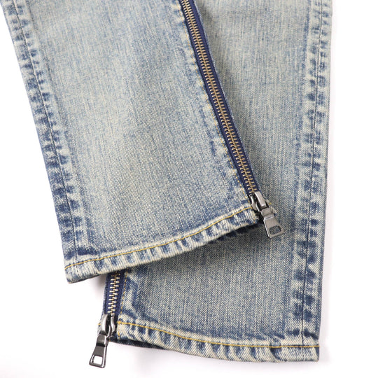 BALMAIN Denim pants Main: 98% cotton, Main: 2% polyurethane Indigo Women 36 Used Authentic