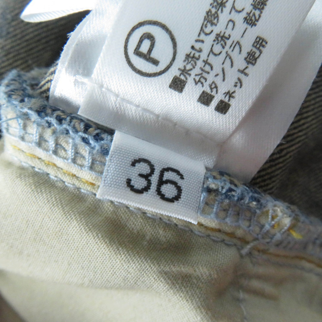 BALMAIN Denim pants Main: 98% cotton, Main: 2% polyurethane Indigo Women 36 Used Authentic