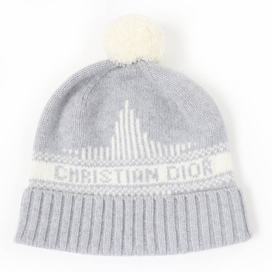 Christian Dior Knit cap 25DAL707I170 Main: 70% wool, Main: 30% cashmere gray Women Used Authentic