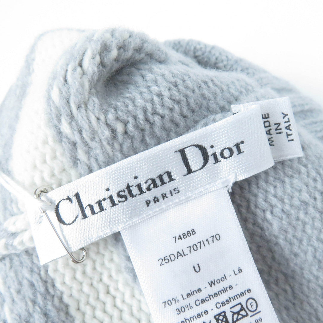 Christian Dior Knit cap 25DAL707I170 Main: 70% wool, Main: 30% cashmere gray Women Used Authentic