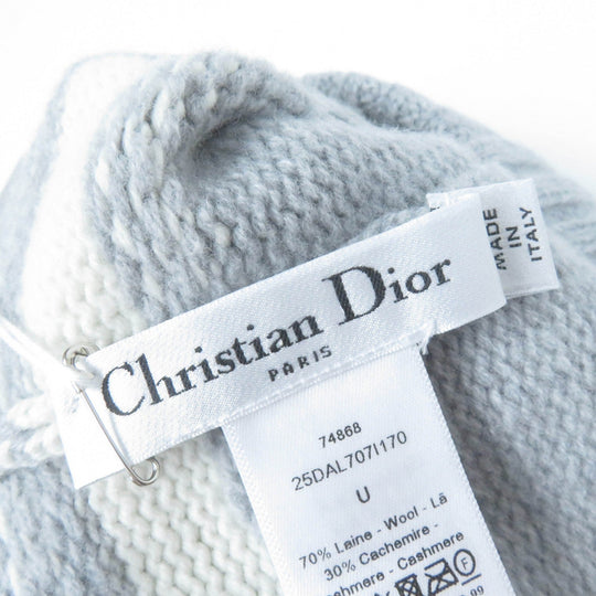 Christian Dior Knit cap 25DAL707I170 Main: 70% wool, Main: 30% cashmere gray Women Used Authentic
