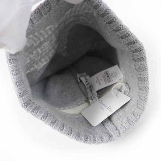 Christian Dior Knit cap 25DAL707I170 Main: 70% wool, Main: 30% cashmere gray Women Used Authentic