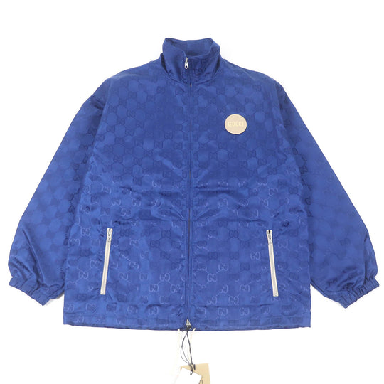 GUCCI Blouson 631892 Main: 100% nylon, leather part: cowhide blue OFF THE GRID mens 46 Used Authentic