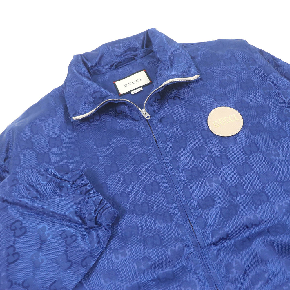 GUCCI Blouson 631892 Main: 100% nylon, leather part: cowhide blue OFF THE GRID mens 46 Used Authentic