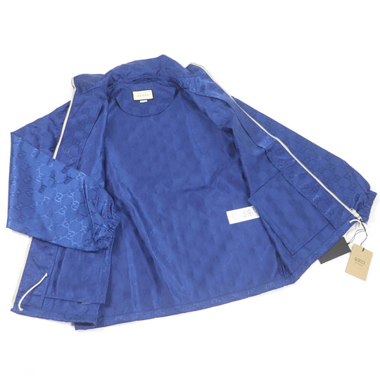GUCCI Blouson 631892 Main: 100% nylon, leather part: cowhide blue OFF THE GRID mens 46 Used Authentic