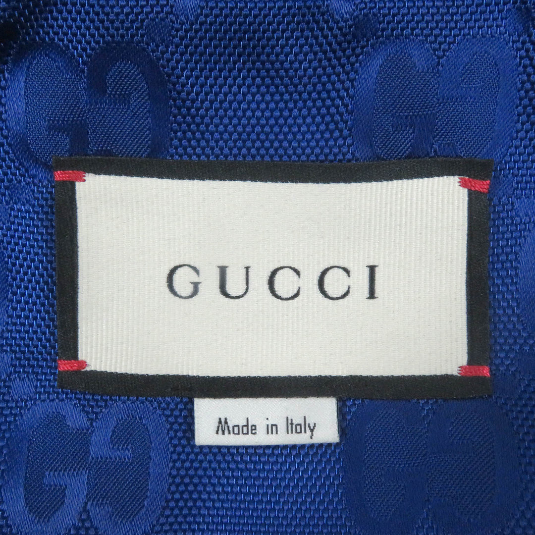 GUCCI Blouson 631892 Main: 100% nylon, leather part: cowhide blue OFF THE GRID mens 46 Used Authentic