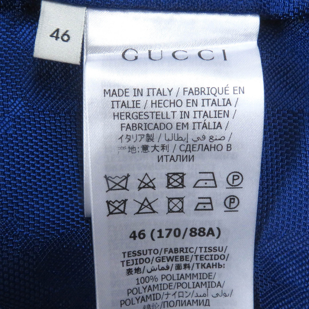 GUCCI Blouson 631892 Main: 100% nylon, leather part: cowhide blue OFF THE GRID mens 46 Used Authentic