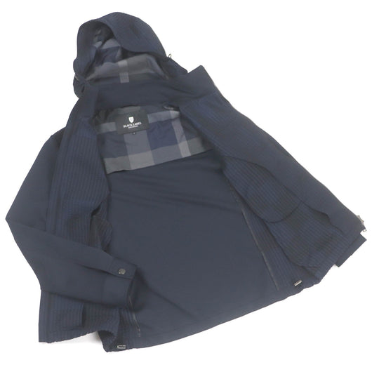 BLACK LABELCRESTBRIDGE Hoodie Outer: 100% polyester, Part: 95% polyester, Part: 5% polyurethane, Lining: 100% polyester, Leather part: Leather Navy mens M Used Authentic