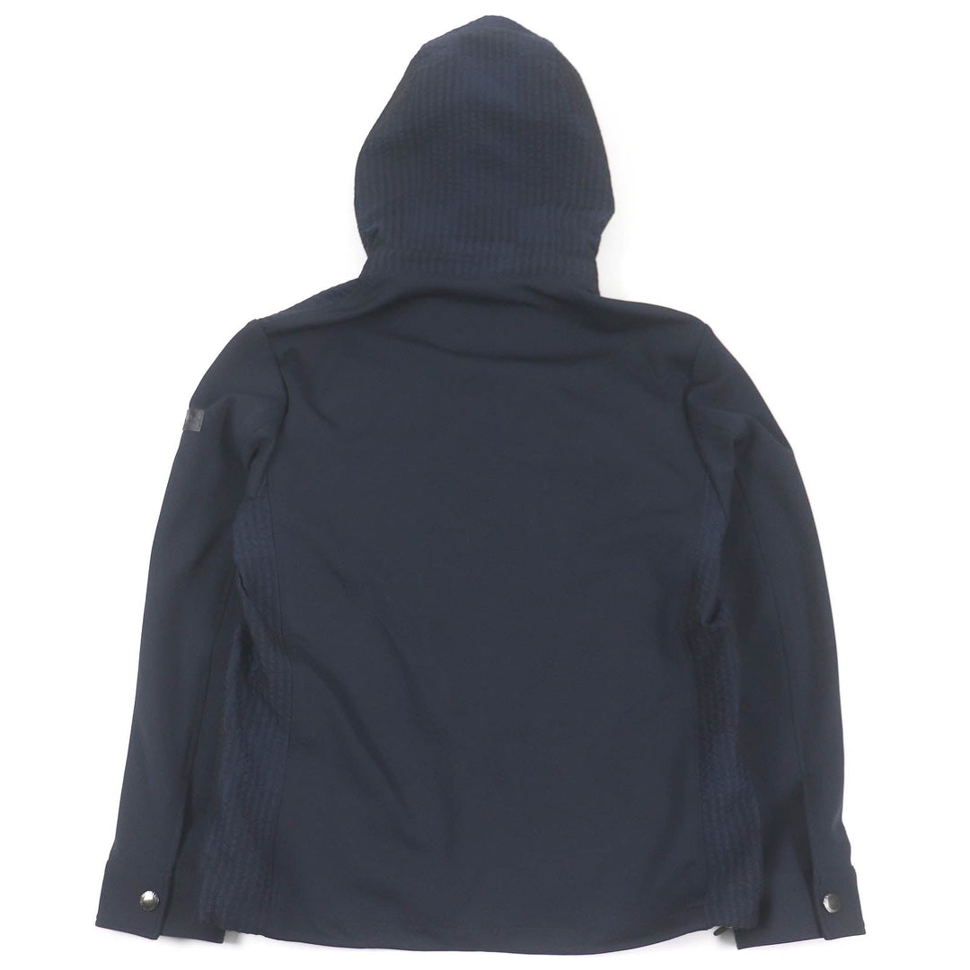 BLACK LABELCRESTBRIDGE Hoodie Outer: 100% polyester, Part: 95% polyester, Part: 5% polyurethane, Lining: 100% polyester, Leather part: Leather Navy mens M Used Authentic
