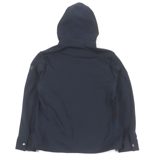 BLACK LABELCRESTBRIDGE Hoodie Outer: 100% polyester, Part: 95% polyester, Part: 5% polyurethane, Lining: 100% polyester, Leather part: Leather Navy mens M Used Authentic