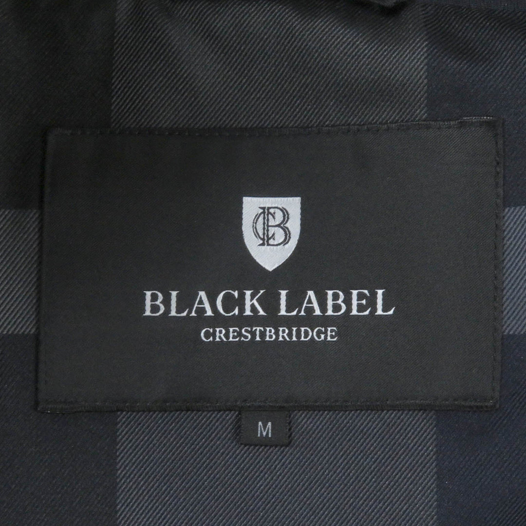 BLACK LABELCRESTBRIDGE Hoodie Outer: 100% polyester, Part: 95% polyester, Part: 5% polyurethane, Lining: 100% polyester, Leather part: Leather Navy mens M Used Authentic