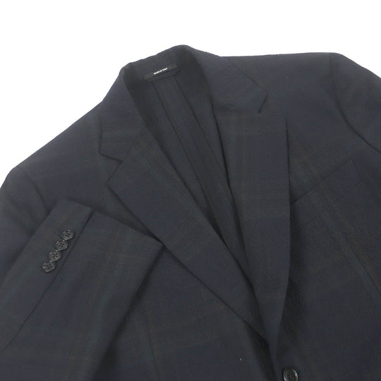 HERMES tailored jacket Outer: 99% virgin wool, Outer: 1% elastane (polyurethane), Sleeve lining: 100% cupra, Lining: 100% cotton black mens 52 Used Authentic