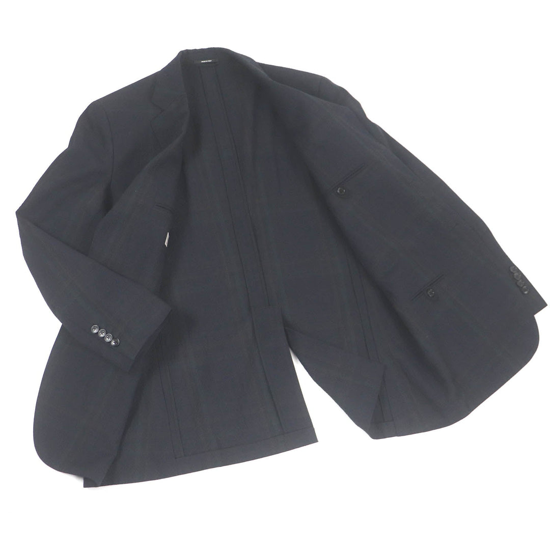 HERMES tailored jacket Outer: 99% virgin wool, Outer: 1% elastane (polyurethane), Sleeve lining: 100% cupra, Lining: 100% cotton black mens 52 Used Authentic