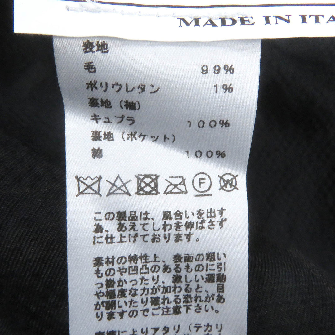 HERMES tailored jacket Outer: 99% virgin wool, Outer: 1% elastane (polyurethane), Sleeve lining: 100% cupra, Lining: 100% cotton black mens 52 Used Authentic
