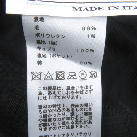 HERMES tailored jacket Outer: 99% virgin wool, Outer: 1% elastane (polyurethane), Sleeve lining: 100% cupra, Lining: 100% cotton black mens 52 Used Authentic