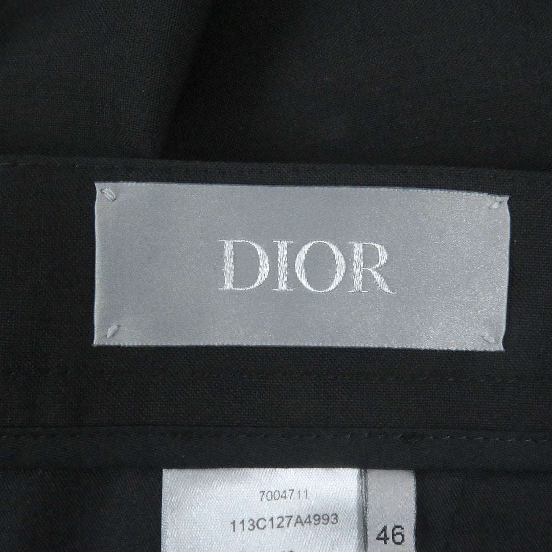 Dior HOMME slacks 113C127A4993 Outer: 90% wool, Outer: 10% mohair, Lining: 100% rayon black mens 46 Used Authentic