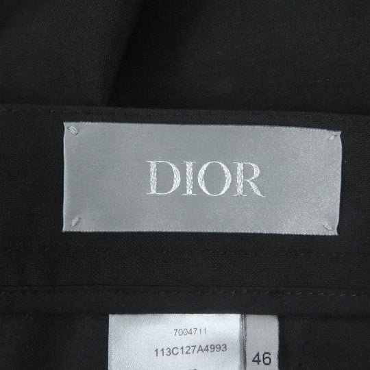 Dior HOMME slacks 113C127A4993 Outer: 90% wool, Outer: 10% mohair, Lining: 100% rayon black mens 46 Used Authentic
