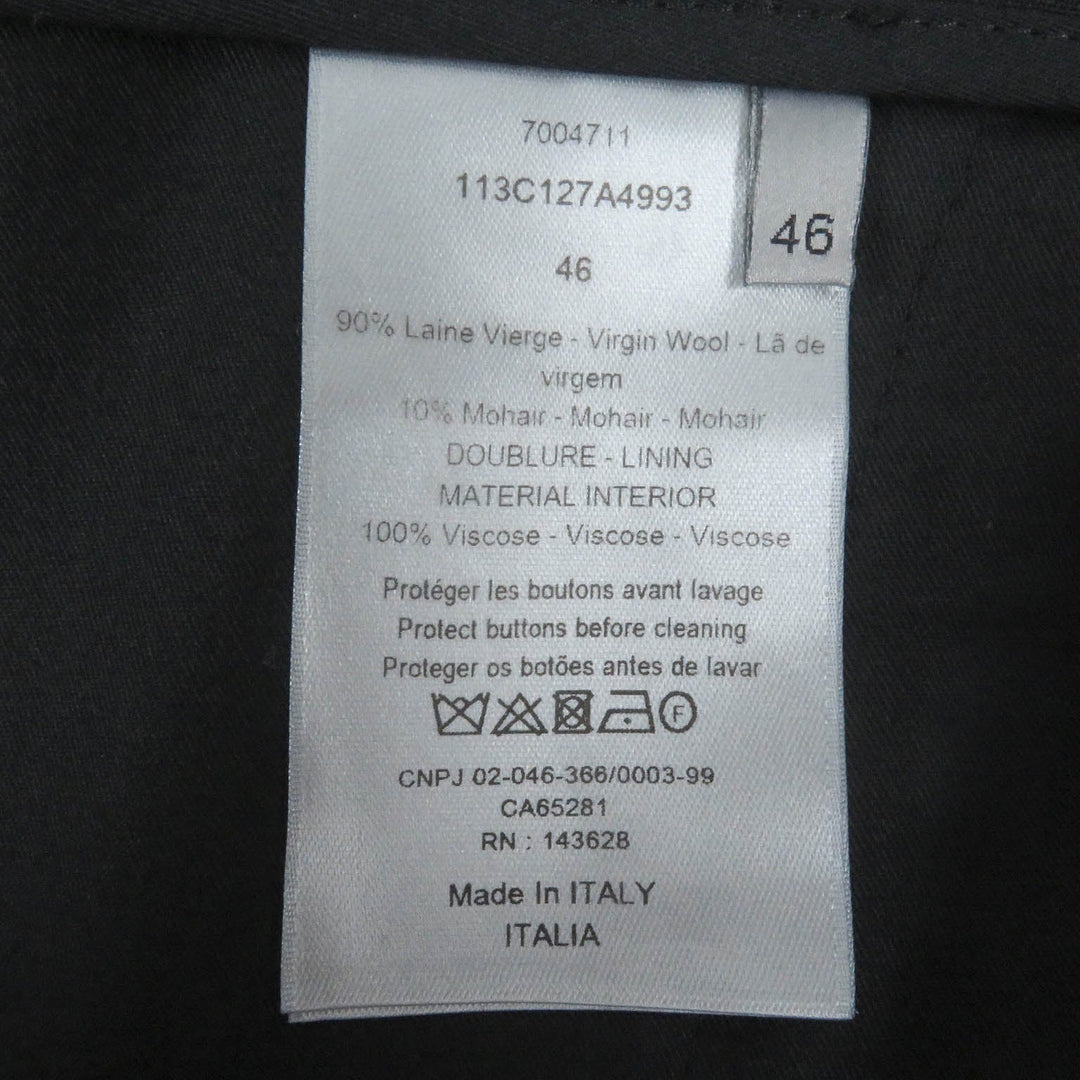 Dior HOMME slacks 113C127A4993 Outer: 90% wool, Outer: 10% mohair, Lining: 100% rayon black mens 46 Used Authentic