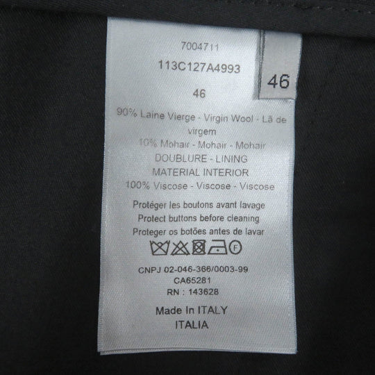 Dior HOMME slacks 113C127A4993 Outer: 90% wool, Outer: 10% mohair, Lining: 100% rayon black mens 46 Used Authentic