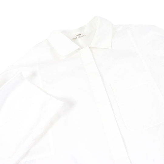 HERMES Long sleeve shirt Main: 100% cotton, Part: 100% polyester white mens 36 Used Authentic